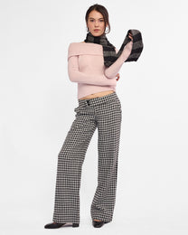 Mohair Skinny Stripe Scarf - Black / Charcoal