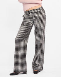 Houndstooth Lowrise Wool Trousers