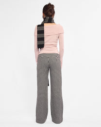 Houndstooth Lowrise Wool Trousers