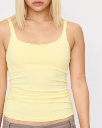 Ruched Front Tank Top - Butter
