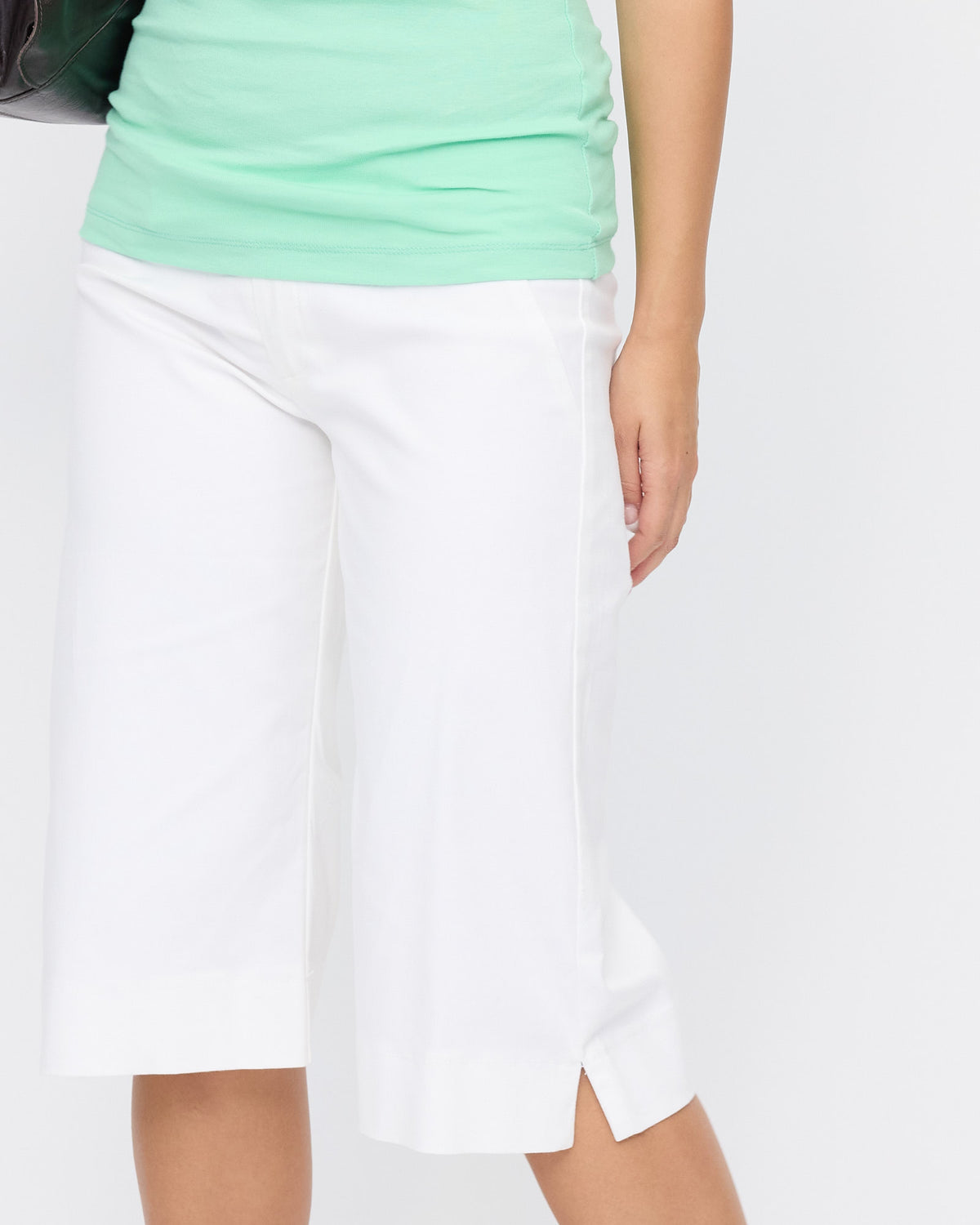 Low-rise Stretch Cotton Capri