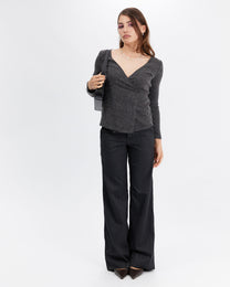 Low Rise Tailored Stripe Trouser