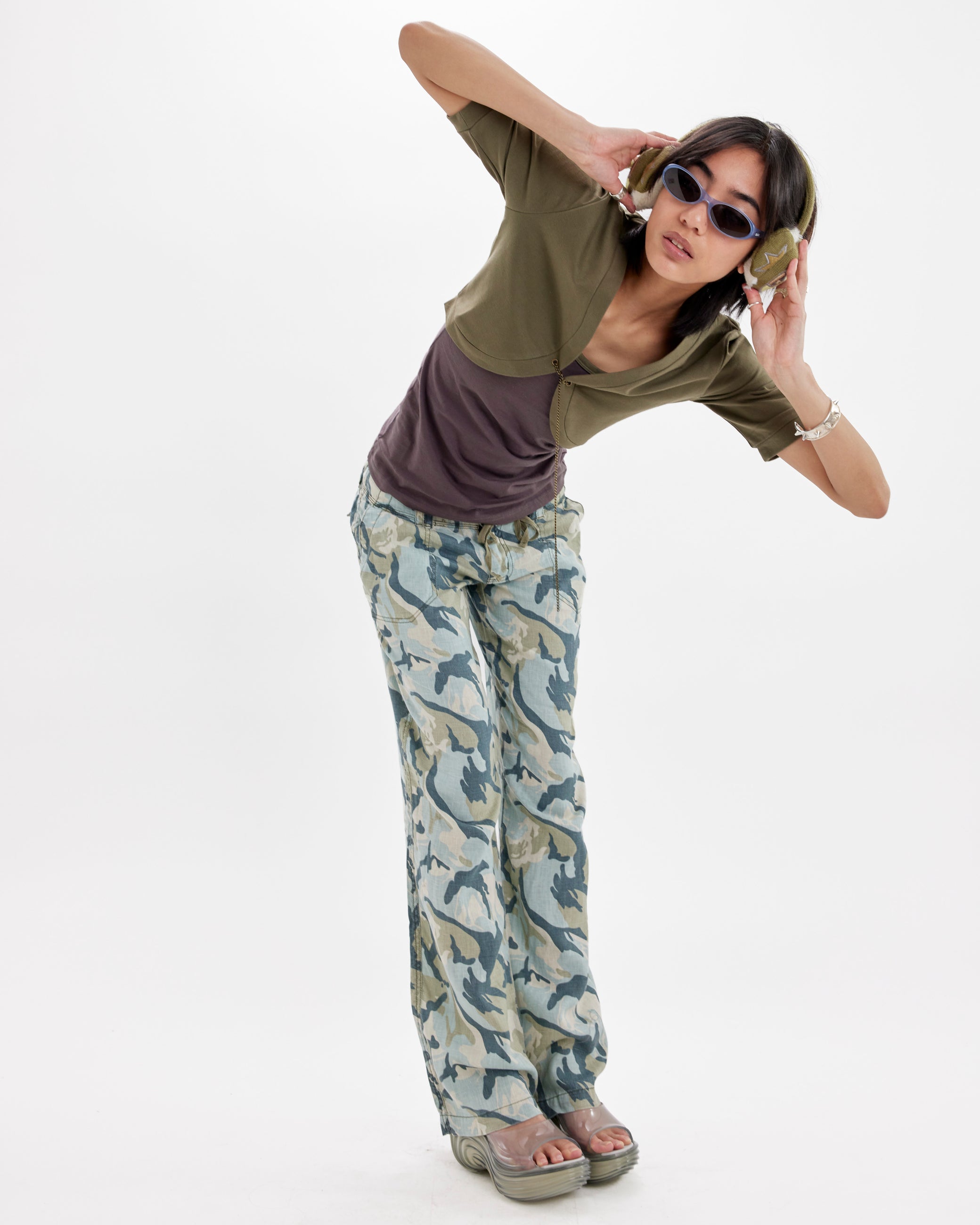 Light Blue Camo Relaxed Cargo