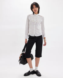 Frill Lace Button Up Blouse