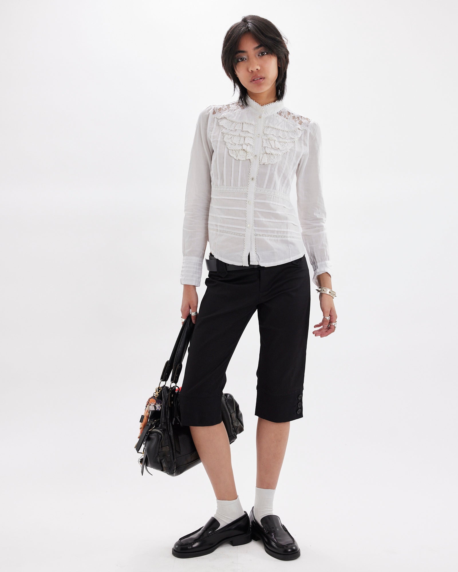 Frill Lace Button Up Blouse