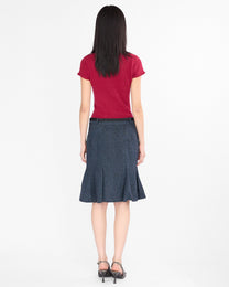Angora High Neck Knit Top