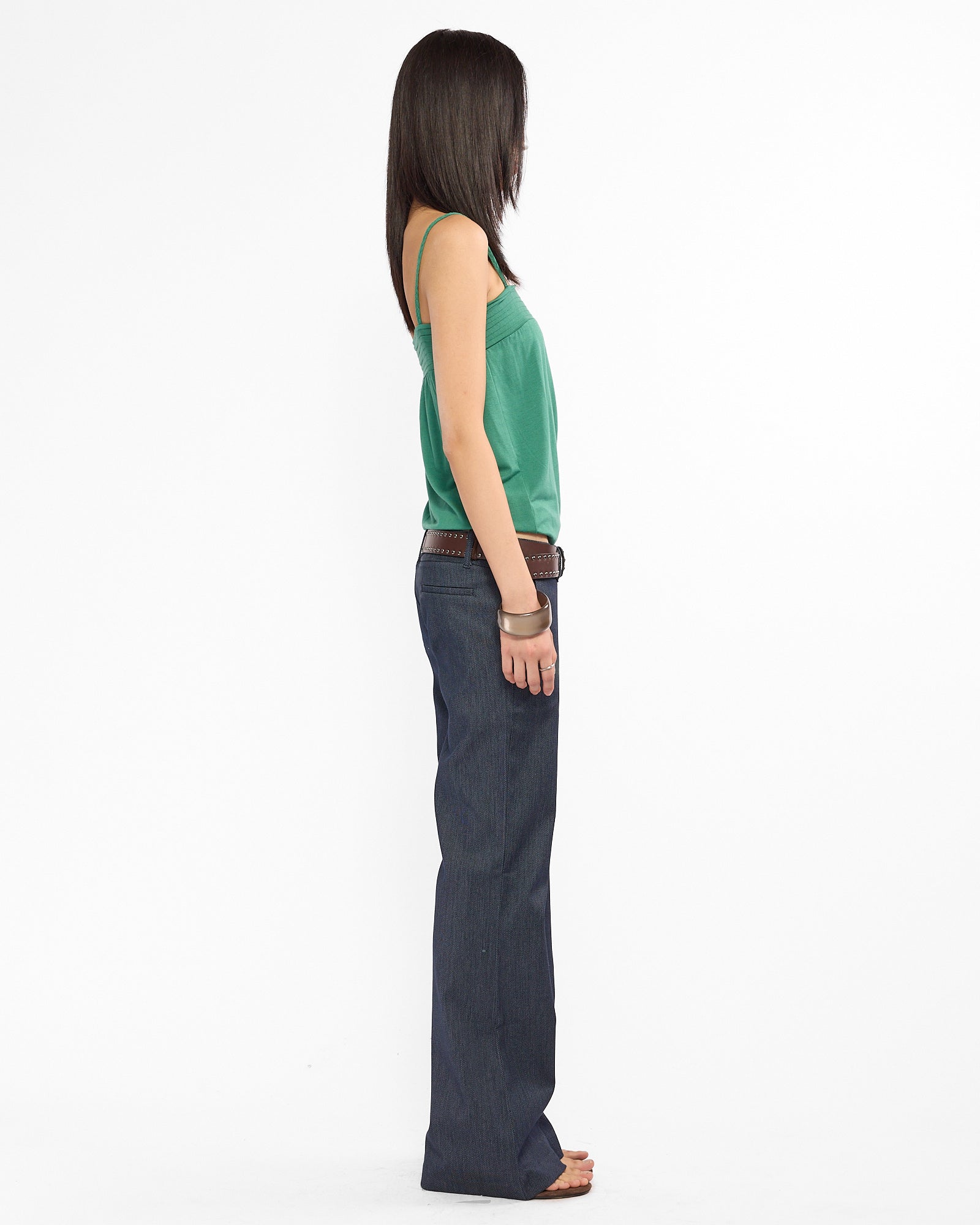 Stretch Cotton Tailored Pants
