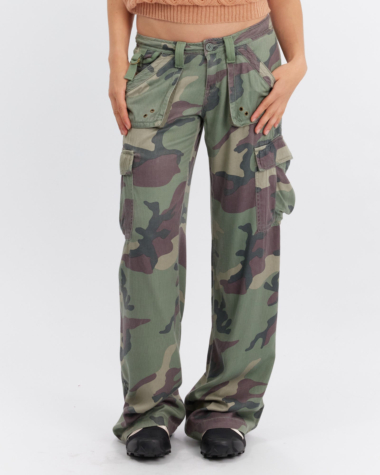 Soft Camo Cargo Pants