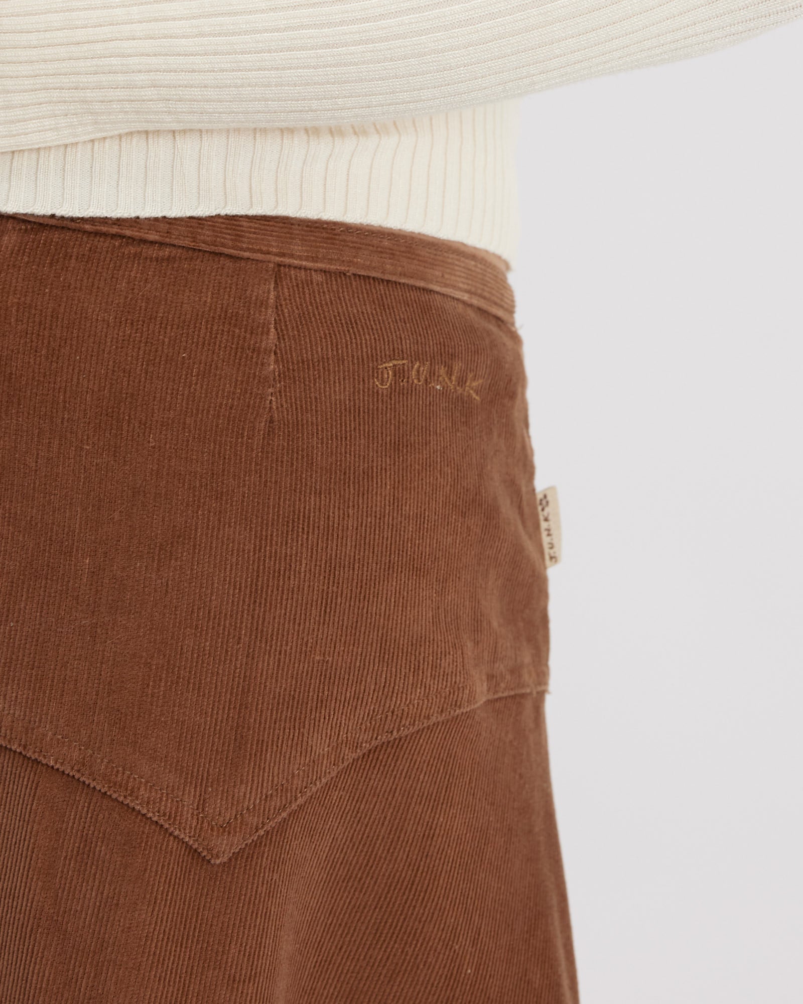 Panelled Corduroy Skirt