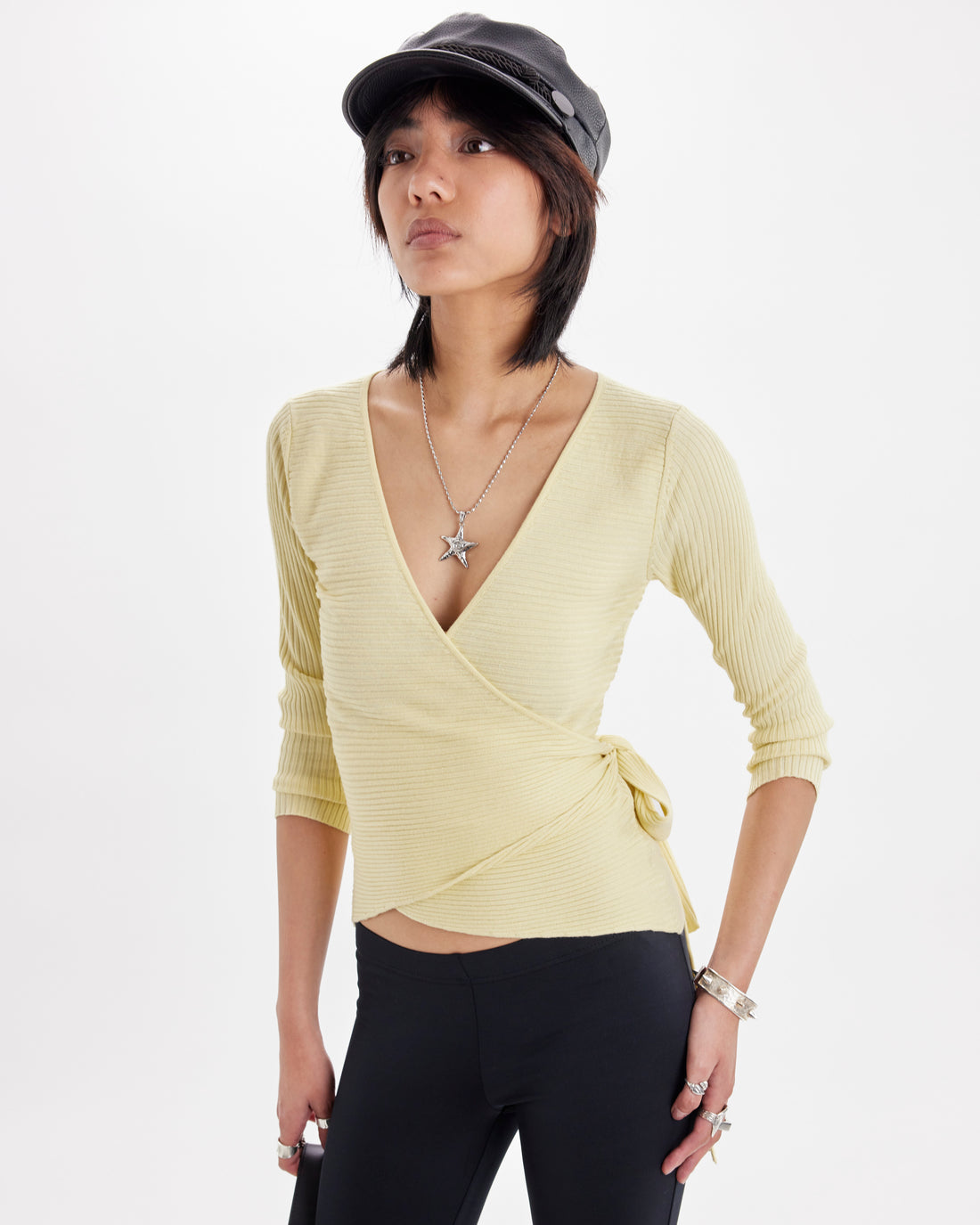 Wrap Rib Ballet Cardi - Butter Yellow