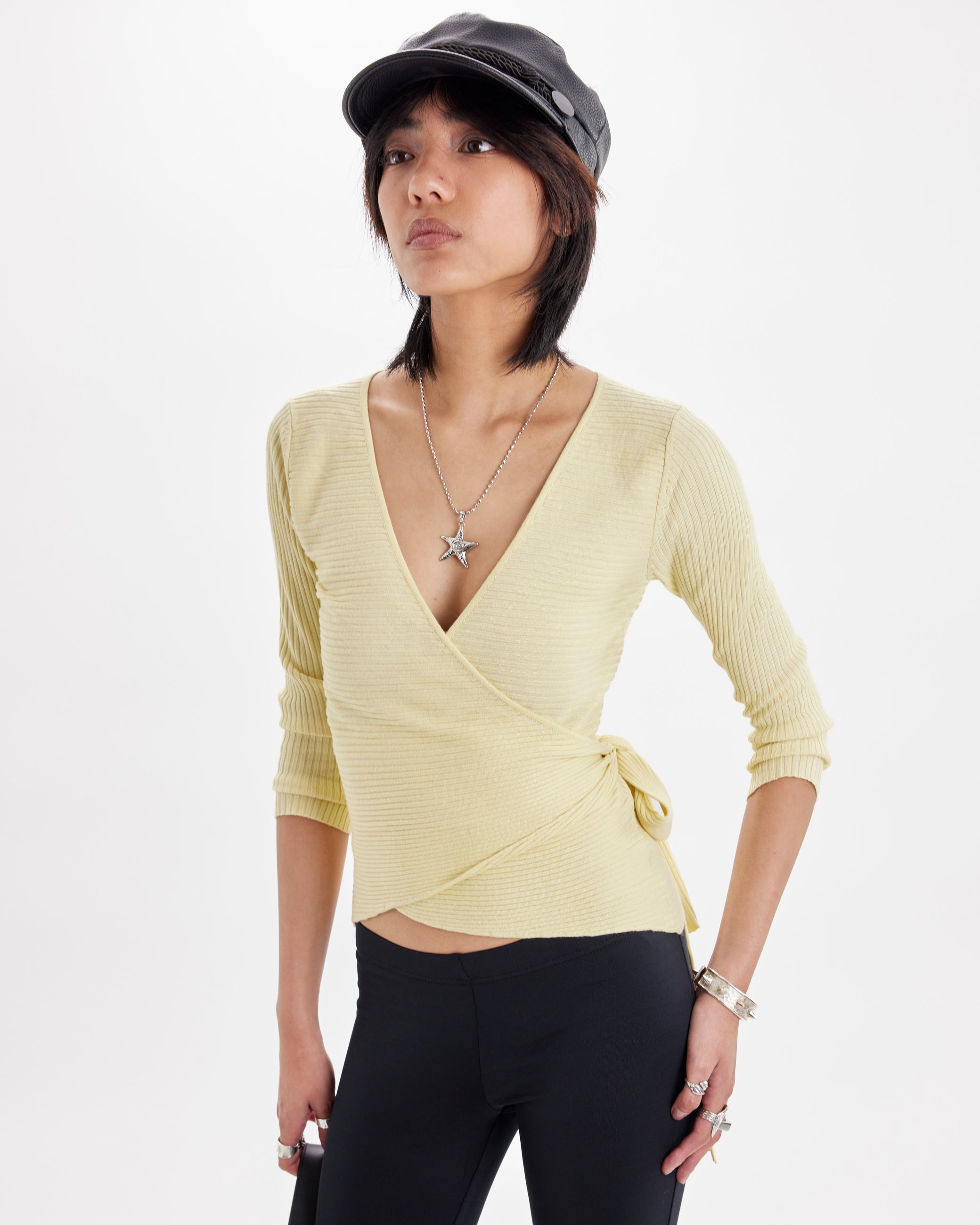 Wrap Rib Ballet Cardi - Butter Yellow