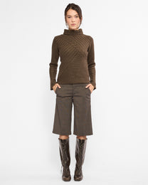 Tailored Plaid Capri Shorts
