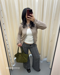 Pink Tartan Wool Pant