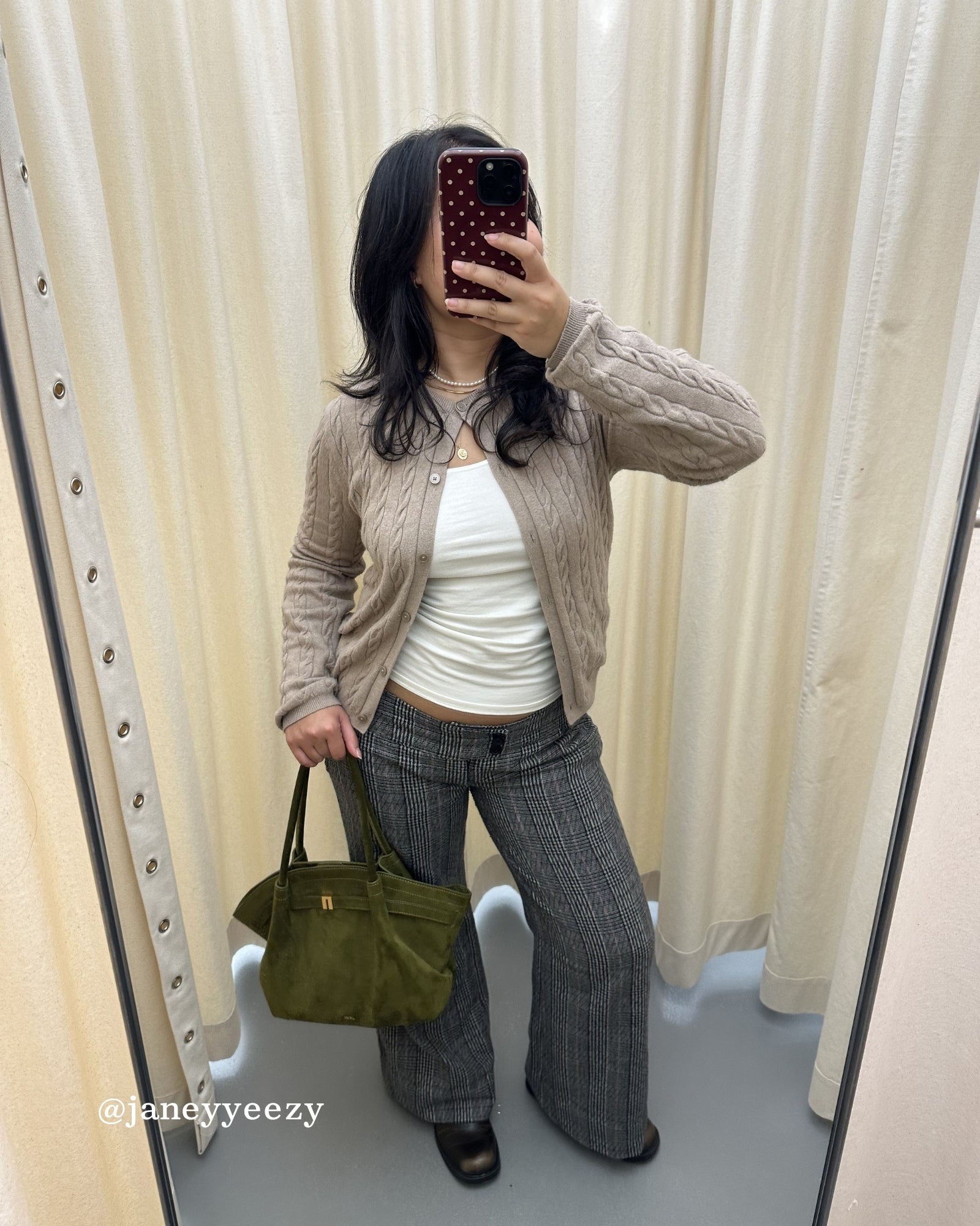 Pink Tartan Wool Pant