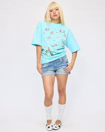 Curve Pocket Cuffed Denim Mini Short