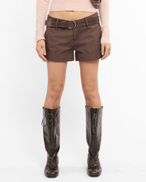 Lowrise Tailored Mini Short - Chocolate