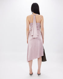 Satin Neck Tie Dress