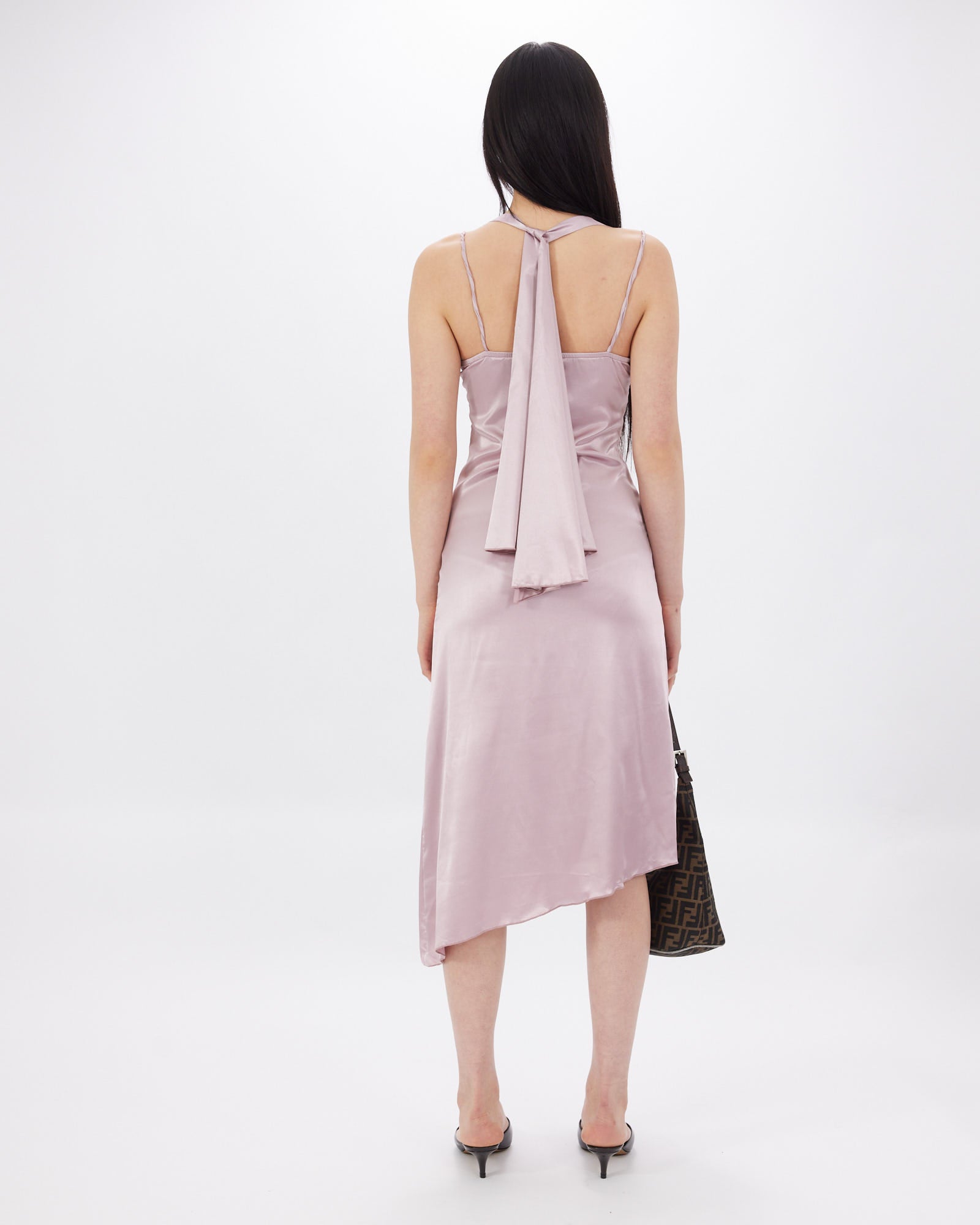 Satin Neck Tie Dress