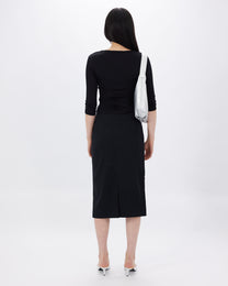 Stretch Contrast V-Neck