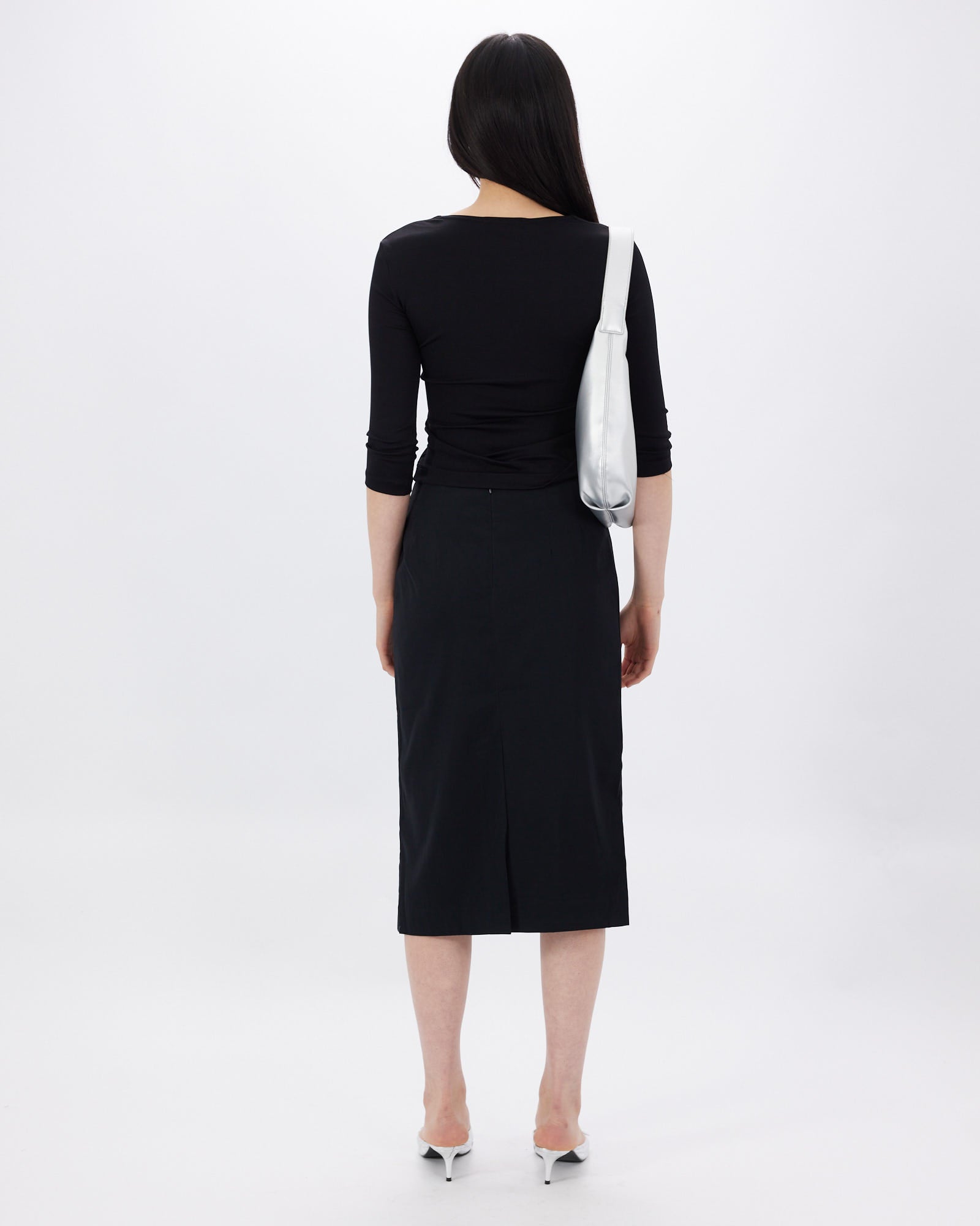 Stretch Contrast V-Neck