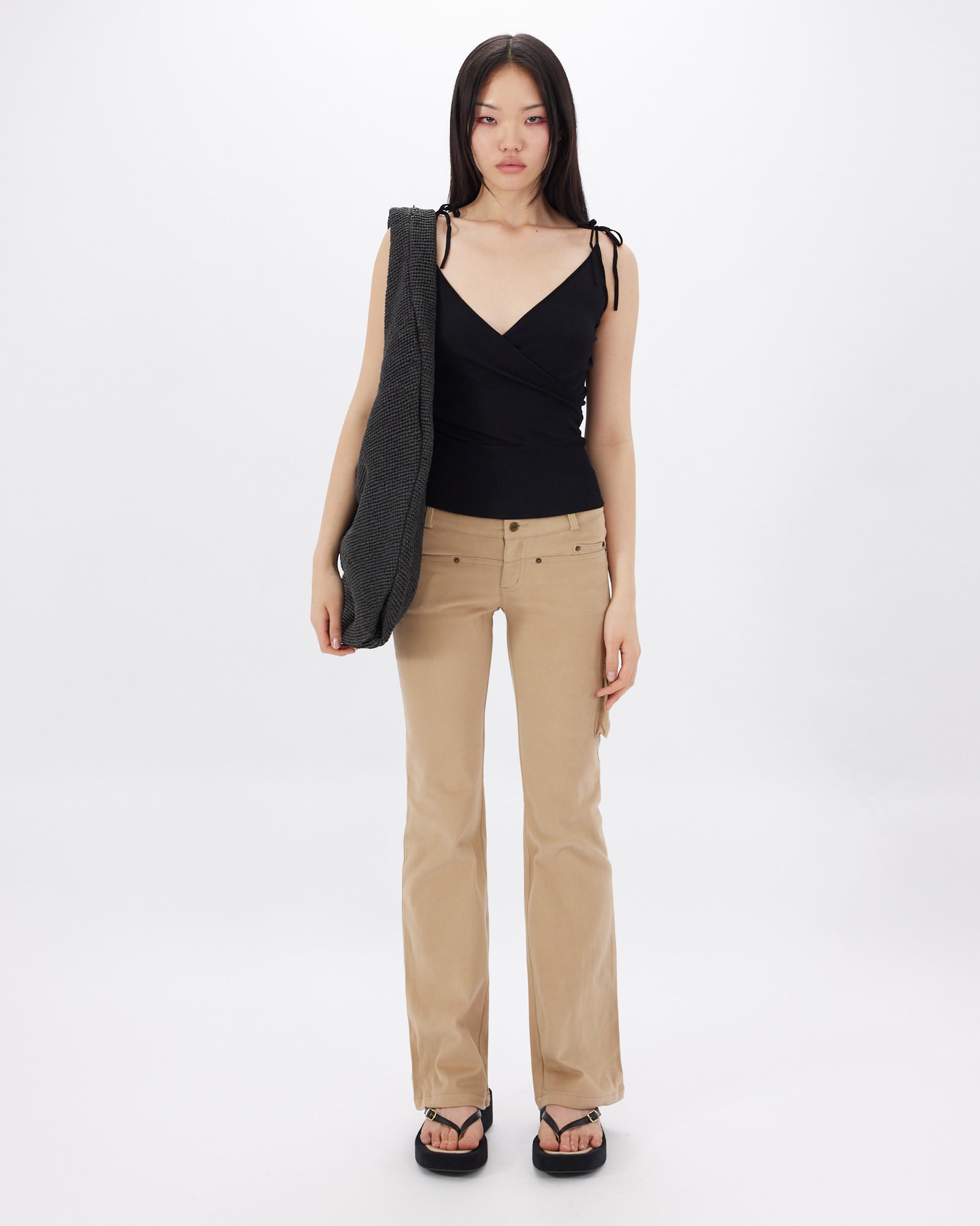 Tie Shoulder Knit Cami