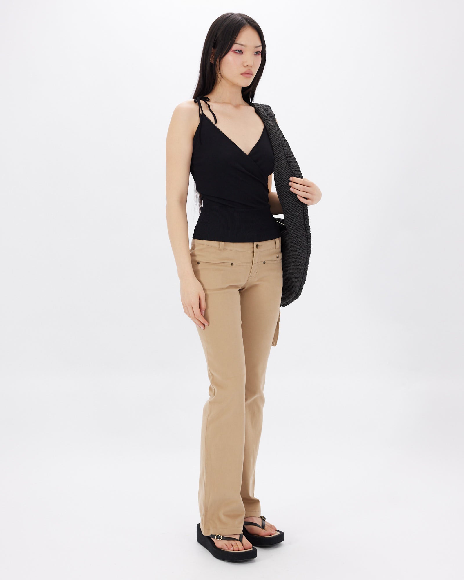 Tie Shoulder Knit Cami