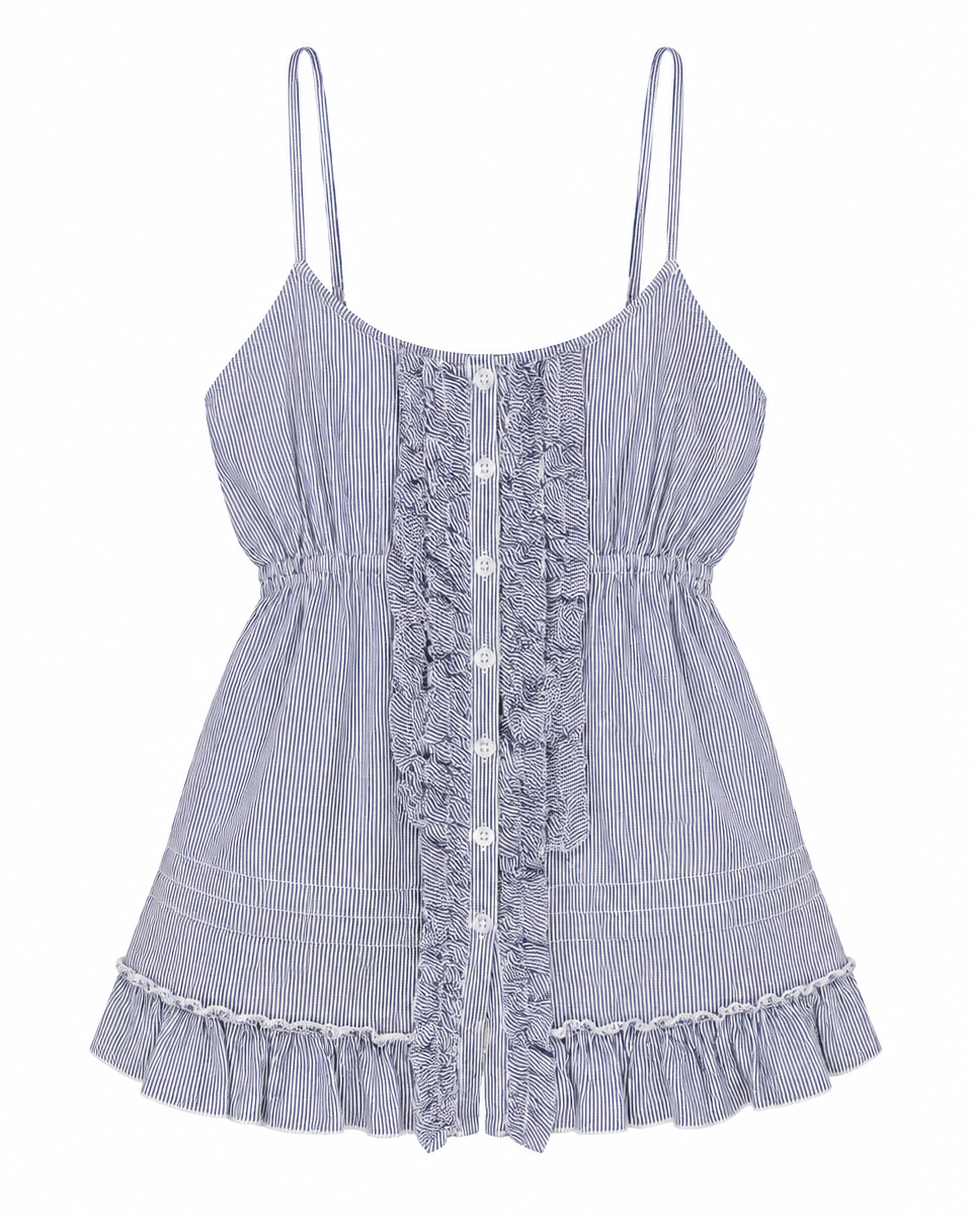 Stripe Babydoll Cotton Cami