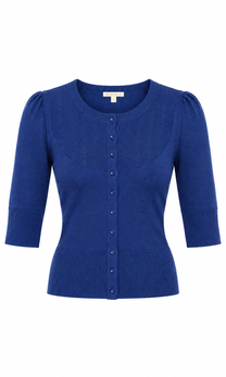 Three Quarter Puff Sleeve Knit Blouse