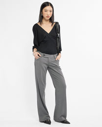 Double Button Rayon Lowrise Trousers