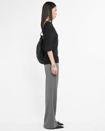 Viscose Knit Batwing Sleeve Top - Black
