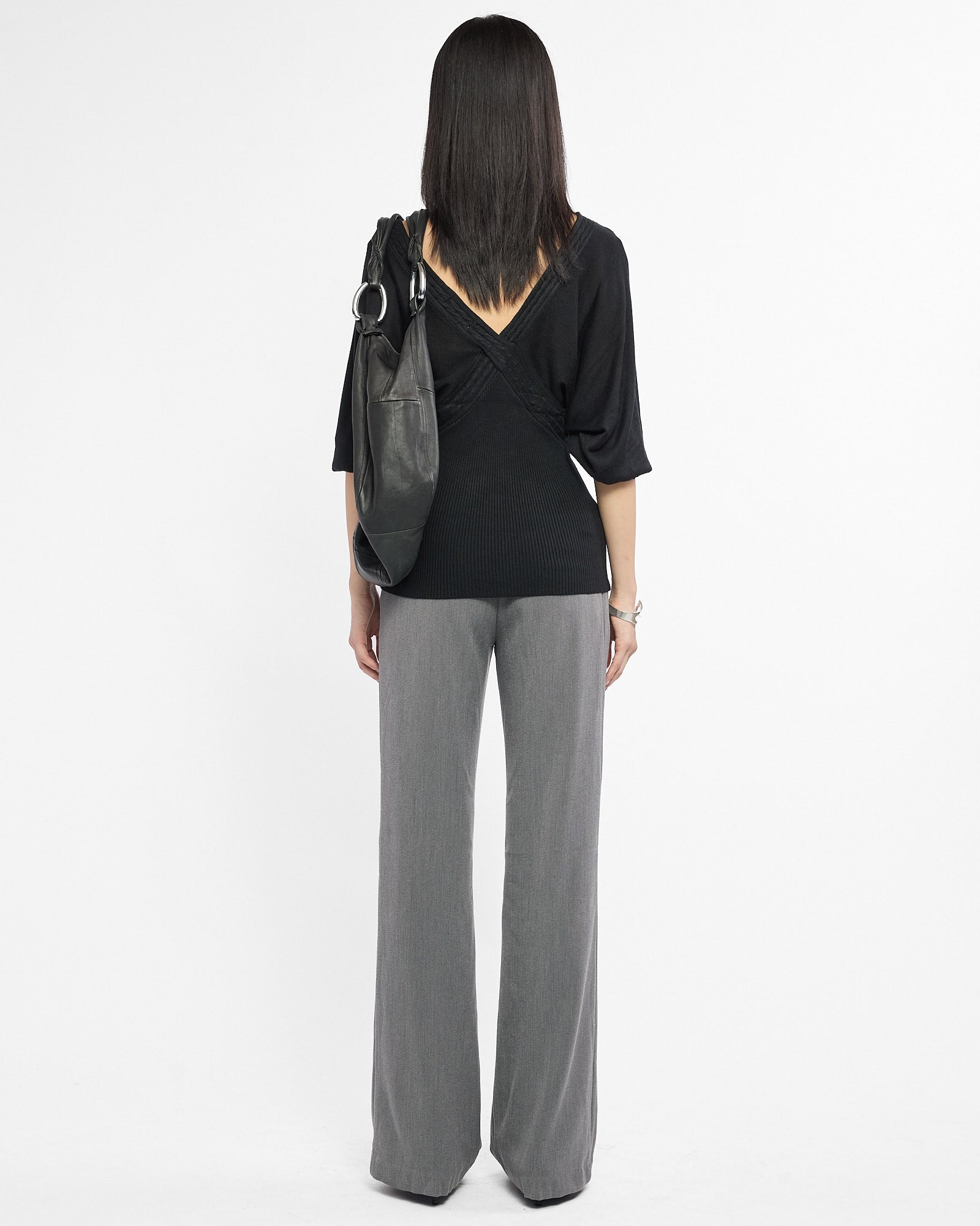 Double Button Rayon Lowrise Trousers