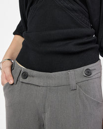 Double Button Rayon Lowrise Trousers