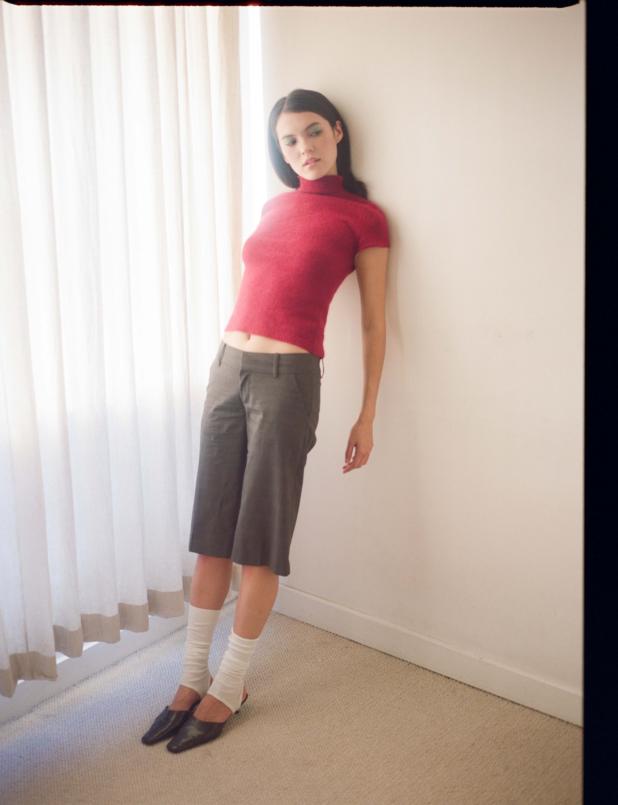 Tailored Plaid Capri Shorts