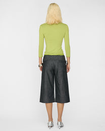 Lace Neckline Long Sleeve - Chartreuse
