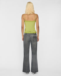 Straight Leg Lightweight Jeans - Washed Charcoal Denim