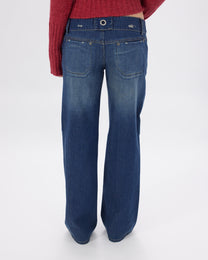 Straight Leg Big Button Jeans