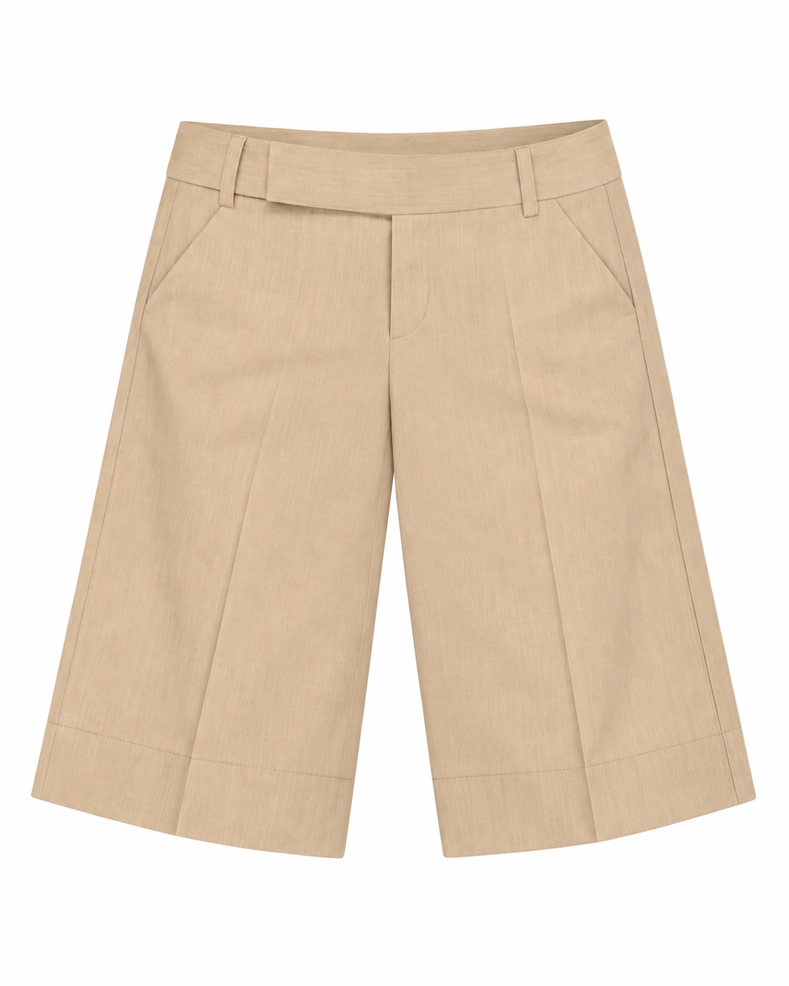 Low-rise Tailored Capri - Sand