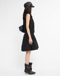Double Breasted Sleeveless Wool Vest