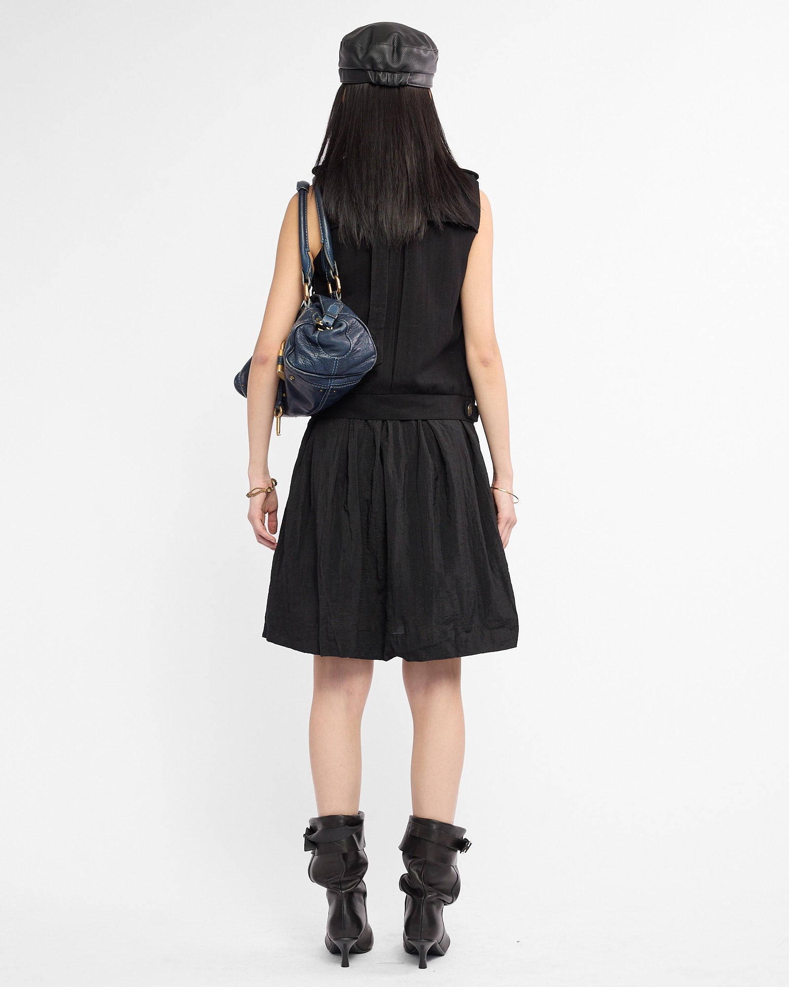 Double Breasted Sleeveless Wool Vest