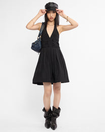 Puff Halter Mini Dress