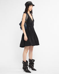 Puff Halter Mini Dress