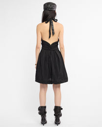 Puff Halter Mini Dress