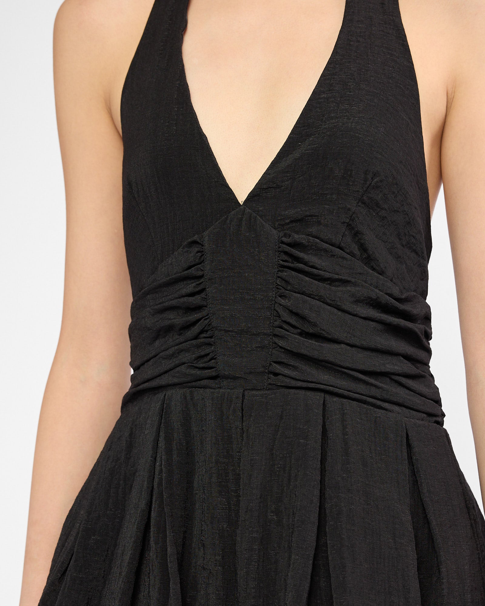 Puff Halter Mini Dress
