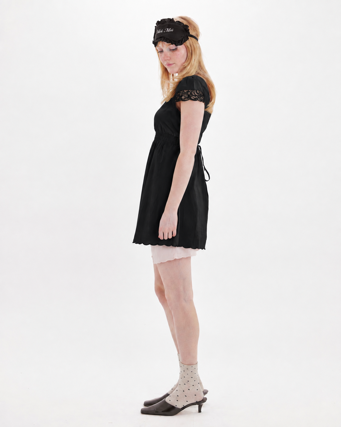 Cotton Lace Babydoll Tunic - Black